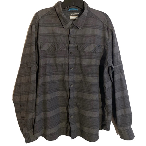 Columbia Other - Columbia Long Sleeve Omni Shade Vented Outdoors Shirt Plaid Shades of Gray